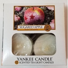 Yankee Candle SUGARED APPLE Box of 12 Scented Tealights Tea Light White Vanilla 609032943905  202403468058